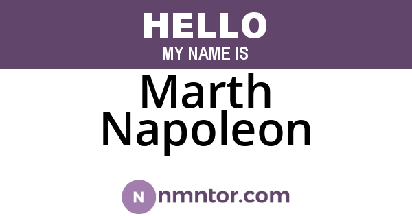 Marth Napoleon