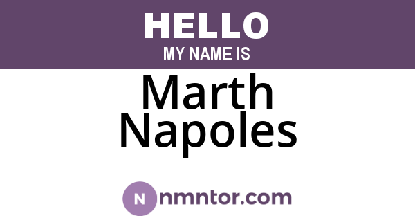 Marth Napoles
