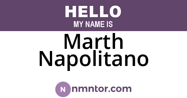 Marth Napolitano
