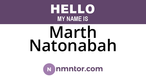 Marth Natonabah