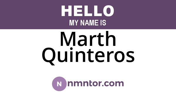 Marth Quinteros