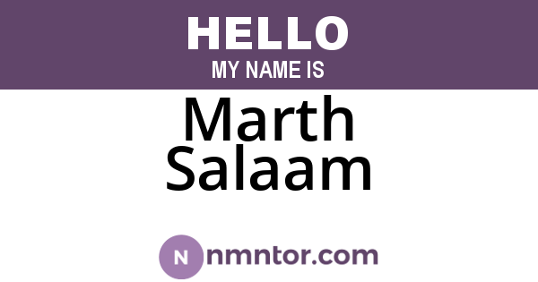 Marth Salaam