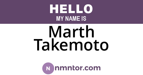 Marth Takemoto