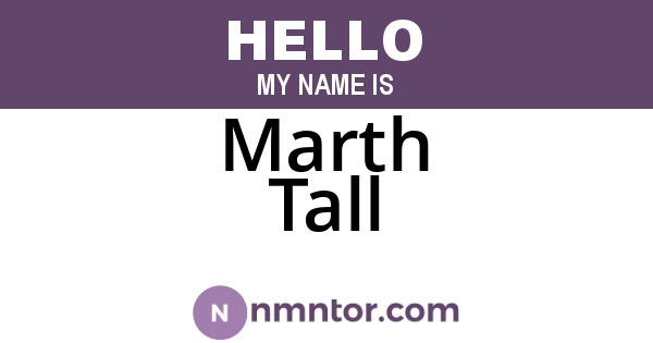 Marth Tall
