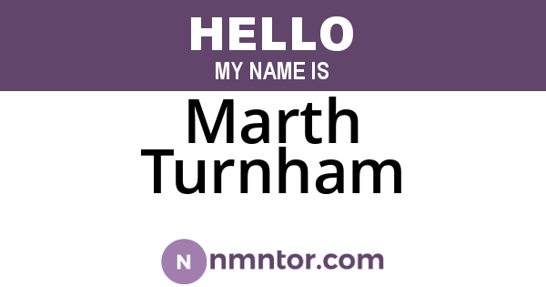 Marth Turnham