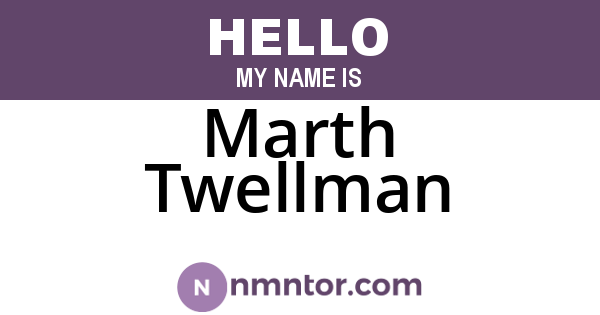 Marth Twellman