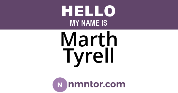 Marth Tyrell