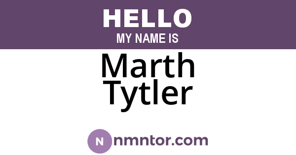 Marth Tytler