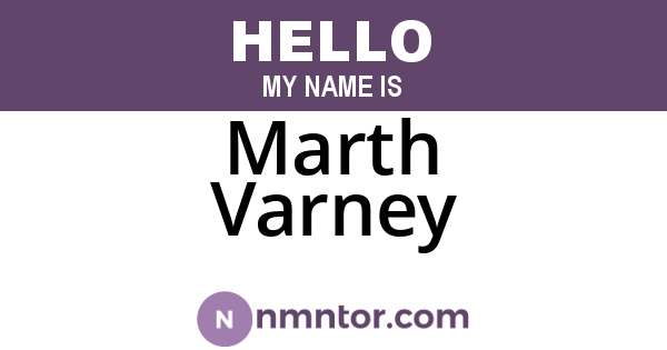 Marth Varney