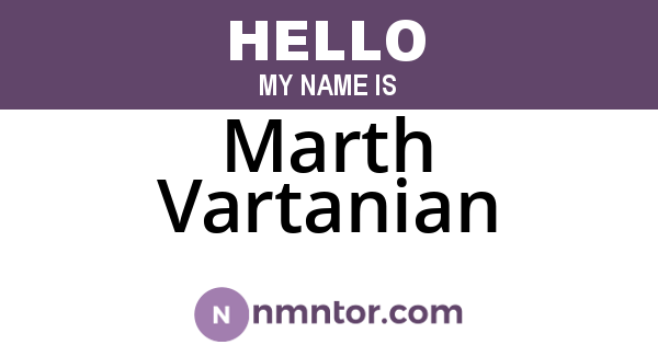 Marth Vartanian