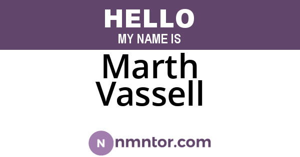 Marth Vassell