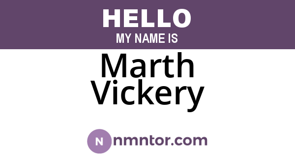 Marth Vickery