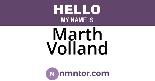 Marth Volland