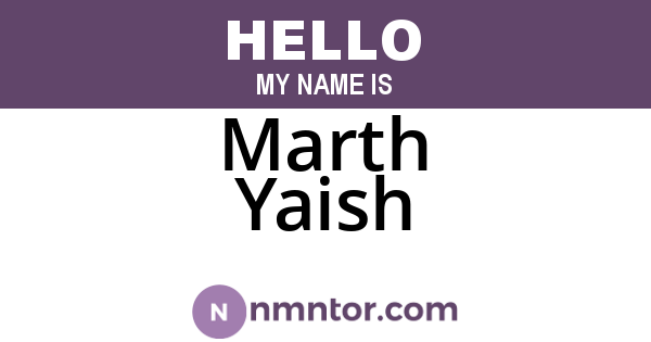Marth Yaish