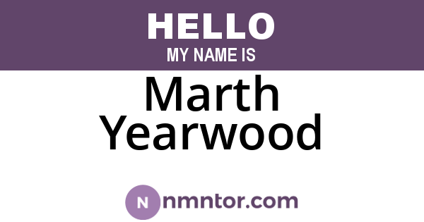 Marth Yearwood
