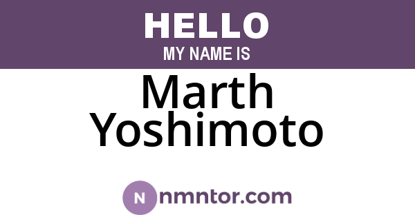 Marth Yoshimoto