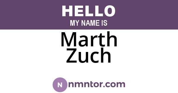 Marth Zuch