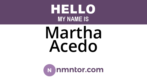 Martha Acedo
