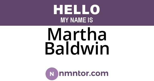 Martha Baldwin