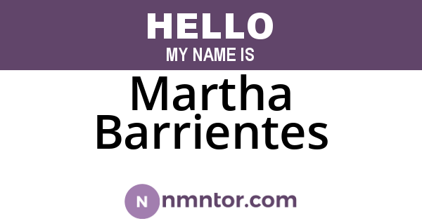 Martha Barrientes