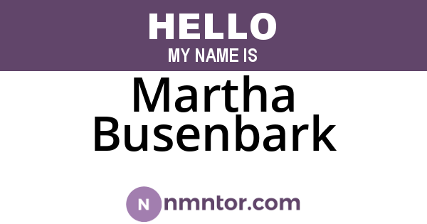 Martha Busenbark