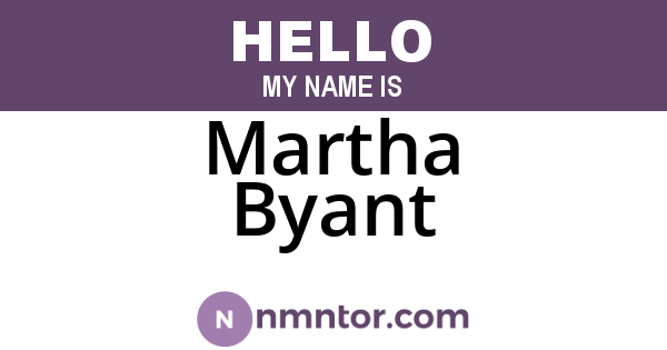 Martha Byant