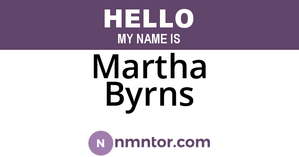 Martha Byrns