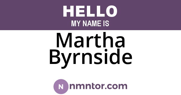 Martha Byrnside