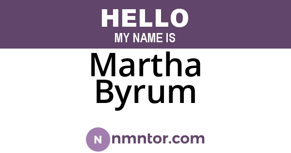 Martha Byrum
