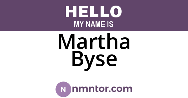 Martha Byse