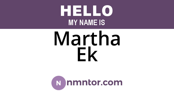 Martha Ek