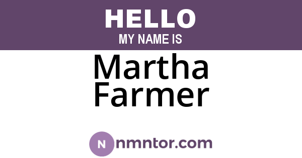 Martha Farmer