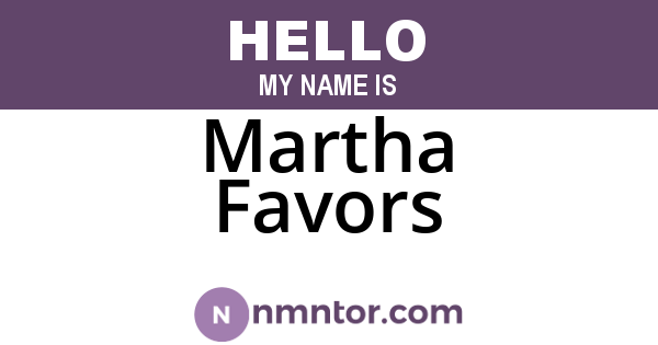 Martha Favors