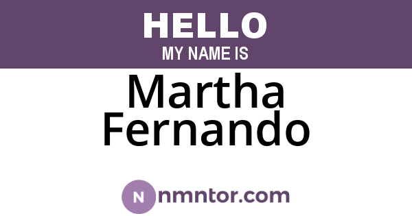 Martha Fernando