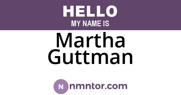 Martha Guttman