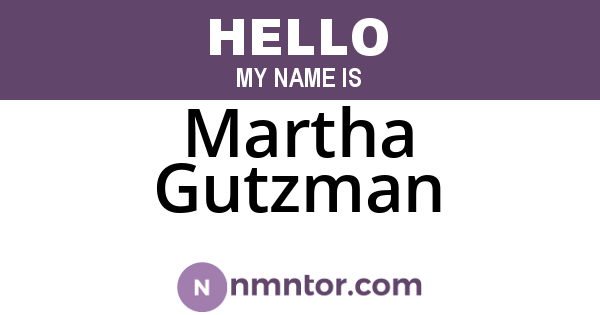 Martha Gutzman