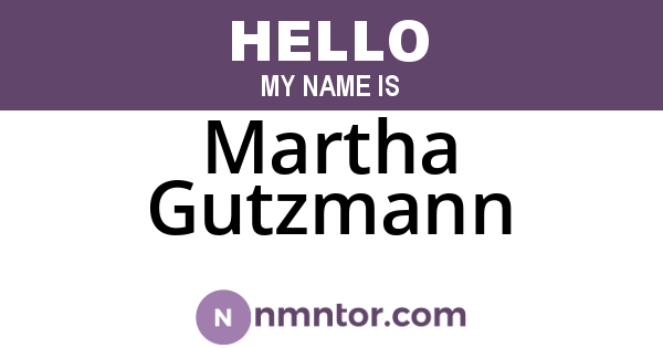 Martha Gutzmann