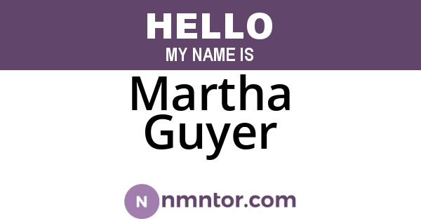 Martha Guyer