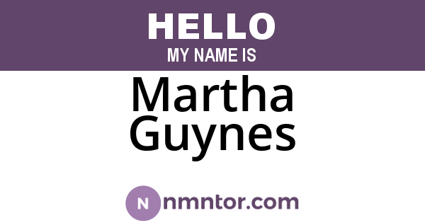 Martha Guynes