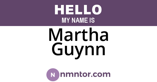Martha Guynn