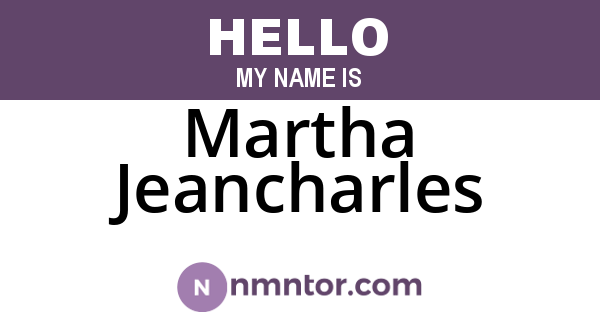 Martha Jeancharles