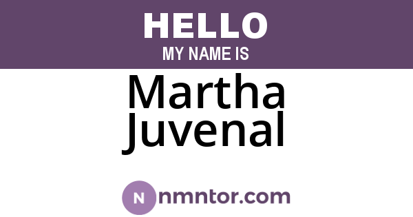 Martha Juvenal