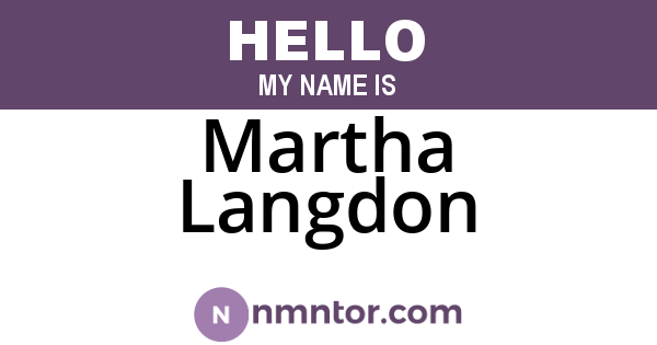 Martha Langdon