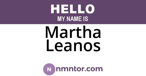 Martha Leanos