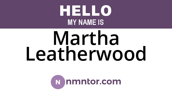 Martha Leatherwood