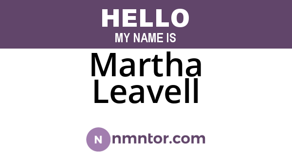 Martha Leavell