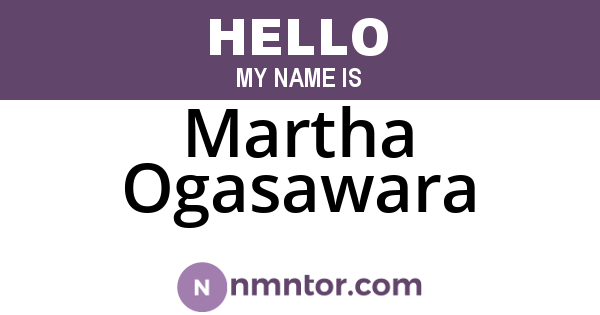 Martha Ogasawara