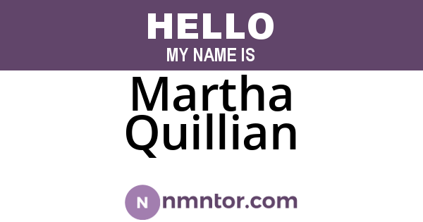 Martha Quillian