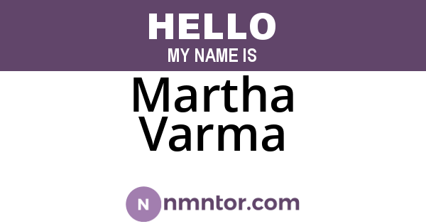 Martha Varma