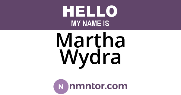 Martha Wydra